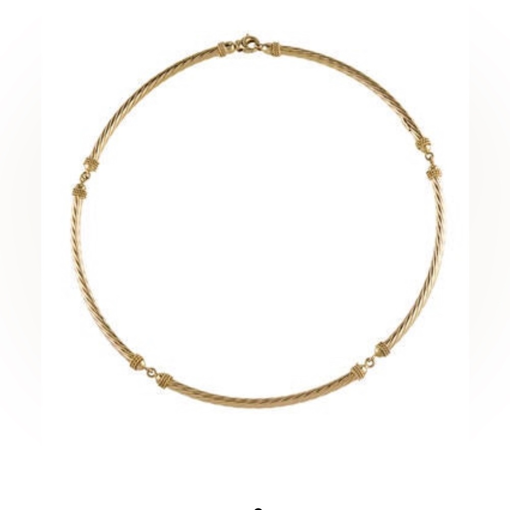 14kt hinged station necklace